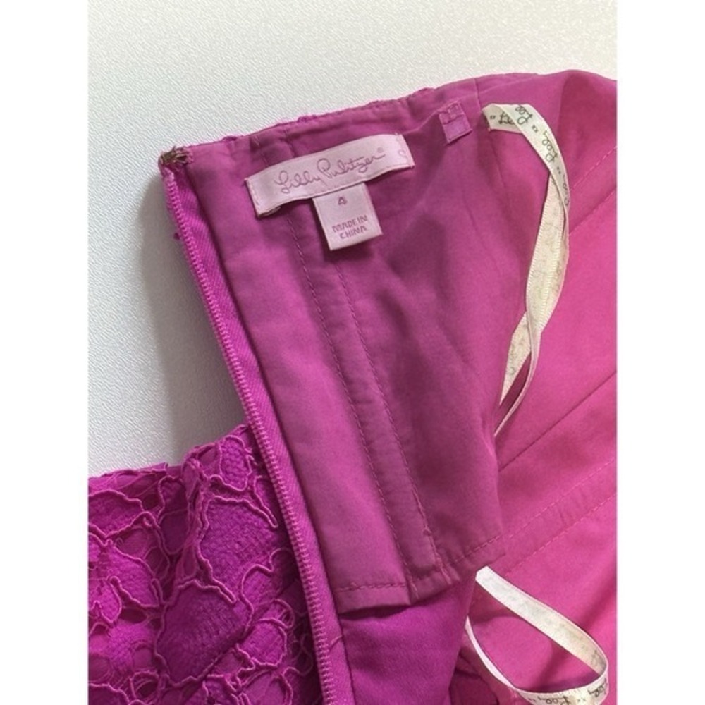Lilly Pulitzer Floral Lace Berry Sangri Demi Convertible Dress Size 4 - Picture 5 of 5